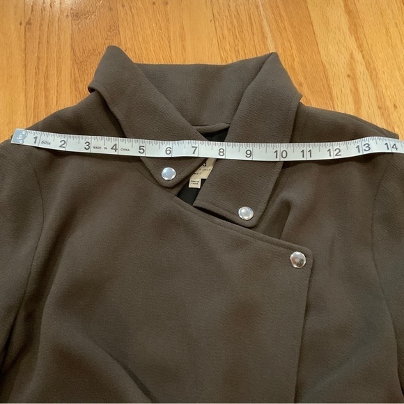 Aritzia Wilfred Mayet Double Breasted Jacket Crepe Fabric XSmall Olive G… - Picture 11 of 16